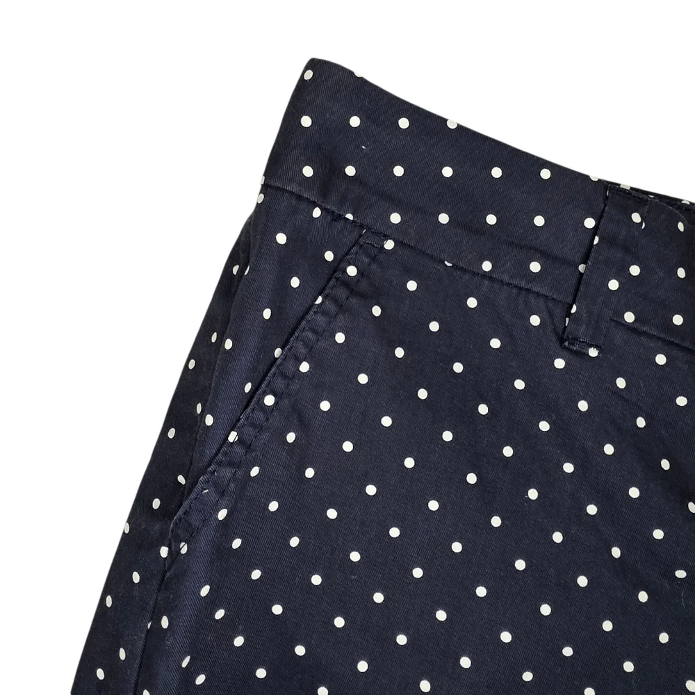 TOMMY HILFIGER Womens Sz 4 Navy Blue Polka Dot Casual Shorts
